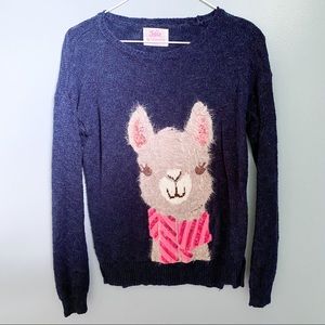 Justice Llama Knit Sweater